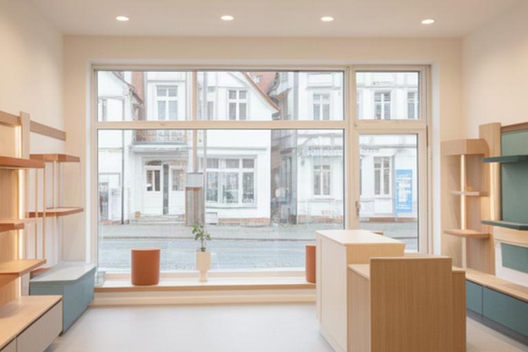 Helles Ladenlokal in der Innenstadt von Duderstadt mit großer Schaufensterfront