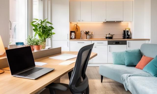 Moderne möblierte Mitarbeiterwohnung mit Arbeitsplatz und Küche in Südniedersachsen